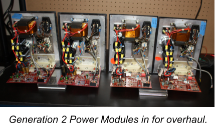 Generation 2 Power Modules in for overhaul.